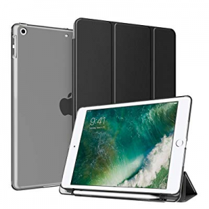 Fintie Case with Built-in Pencil Holder for iPad 9.7 Inch 2018 - Lightweight Slim Shell Cover with T