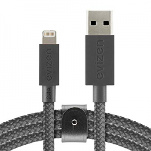 evizen iPhone Lightning Cable,Lightning Cable Apple MFi Certified 3ft, Double Nylon Braided Lightnin