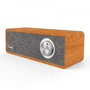 Wood Bluetooth Speaker, Smalody Portable Mini Wireless 4.2 Bluetooth Speakers with Speaker 2.1 HD St