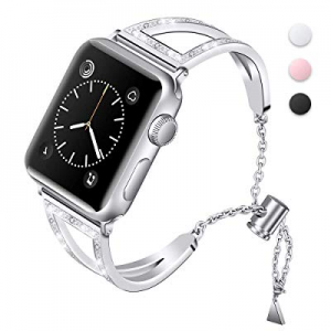Joyozy Stainless Steel Bling Bands Compatible Apple Watch Band Series 4 40mm Iwatch Series 3 series2