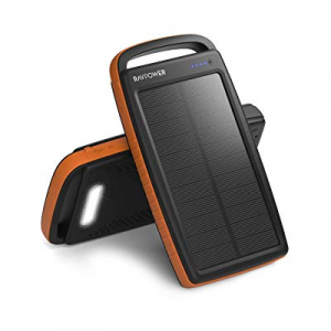 Solar Charger 20000mAh RAVPower Portable Charger Solar Power Bank with Dual 2.4A Outputs, External B
