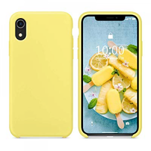 SURPHY Silicone Case for iPhone XR, Slim Liquid Silicone Soft Rubber Protective Phone Case Cover (wi