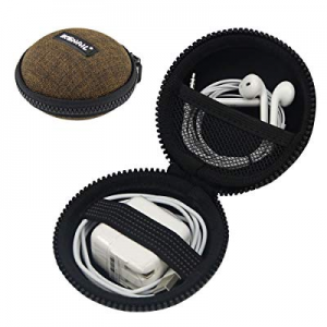 Iksnail Earbud Earphone Headphone Case Small Mini Storage Carrying Pouch Travel Organizer Bag for Wi