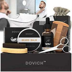 Beard Oil - DOVICH Beard Grooming Care Kit 8 in 1 for Men, 100% Natural Beard Oil Leave-in Condition