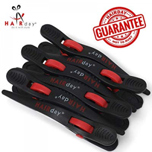 Sectioning Hair Styling Clips 6 Pack – Professional Salon Grade Quality – Strong Grip, Rust Free Pla