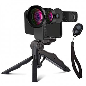 Phone Camera Lens Pro - ANGFLY Super Wide Angle & Macro Lens Lens with Flexible Phone Tripod and Rem