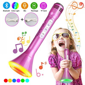 Fixget Wireless Karaoke Microphone, Bluetooth Portable Microphone for kids Karaoke Mic for Home Part