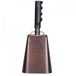 EONLION 9 Inch Steel Cowbell with Handle, Loud Musical Percussion Instrument Cheering Bell for Sport
