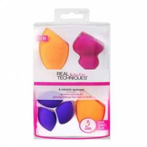 Real Techniques 6 Miracle Complexion Sponges Make Up Brush Set @ Amazon