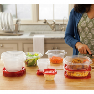 Rubbermaid TakeAlongs Food Storage Containers, 40 Piece Set, Ruby Red @ Walmart