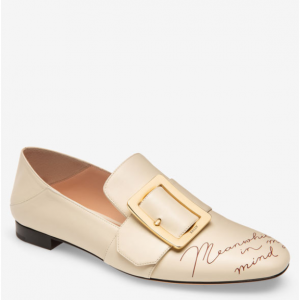 JANELLE 女士骨白色光面小牛皮便鞋