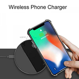 CORNMI Wireless Charger, Qi Certified Fast Wireless Charging Pad Compatible with iPhone Xs/XS Max/XR