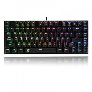E-Element Z-88 RGB Mechanical Gaming Keyboard, Blue Switch - Tactile & Clicky, LED Backlit, Water Re