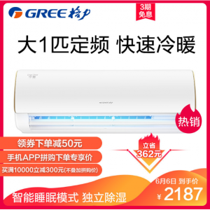格力（GREE）大1匹 定频 KFR-26GW/NhDcD3 宁炫 独立除湿 冷暖 挂机空调