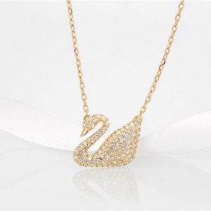 Swarovski 施华洛世奇 Swan 金色天鹅项链