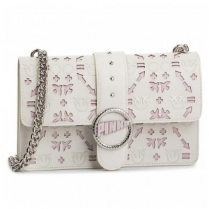 Pinko 品高 19春夏新款 Love 简约清新链条包/燕子包/单肩斜挎包 1P21BEY5EQZN3  白色