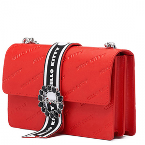 Pinko 品高 Hello Kitty合作款 可爱燕子包/单肩斜挎包 1P214KY4HC  红色