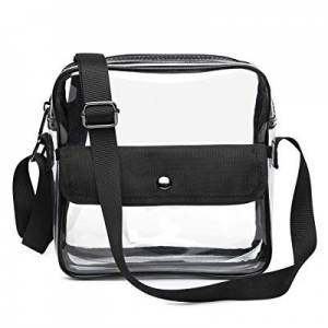 One Day Only！Clear Bag NFL Stadium Approved Crossbady Shoulder Bag Transparent Purse with Adjustable