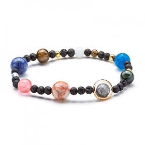 One Day Only！50.0% off Fesciory Women Solar System Bracelet Universe Galaxy The Eight Planets Guardi