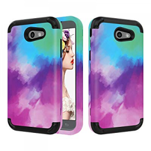 J3 Case, Samsung Galaxy J3 2017 Phone Case, Three Layer Hybrid Sturdy Armor Anti-Scratch Case Cover