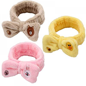 3 Pack Women Elastic Plush Bow Hair Band Makeup Washing Hair Bands Rabbit Ears Hair Band Antlers Ear