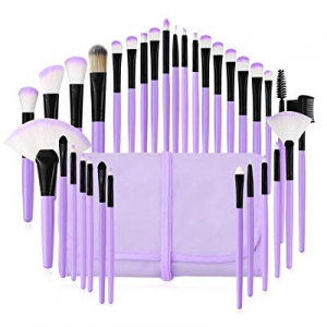 Makeup Brush 32pcs, Professional Make Up Brushes Set with Soft Bristles Kabuki Foundation Powder Eye