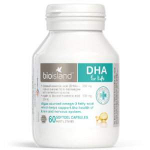 【618秒杀NZ$19.9】Bio Island 生物岛 婴幼儿高纯度海藻油DHA 宝宝成长的脑黄金 60粒装