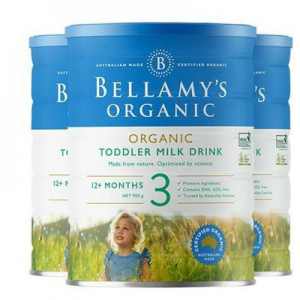 【3罐包邮装】Bellamy's 贝拉米 有机婴幼儿配方奶粉 3段 900g*3 澳洲/新西兰随机发货