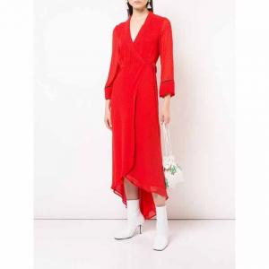 GANNI 波点裹身式连衣裙