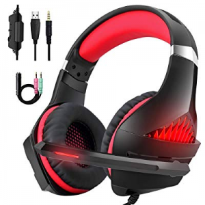 DeepDream PS4 Headset with Mic, Xbox One Headset with Microphone, PC Gaming Headset for Nintendo Swi