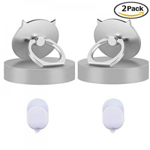 Perfectmiaoxuan Finger Ring Phone Stand &Holder 2pcs /360°Rotation 180°Flip Universal Finger Ring Ca