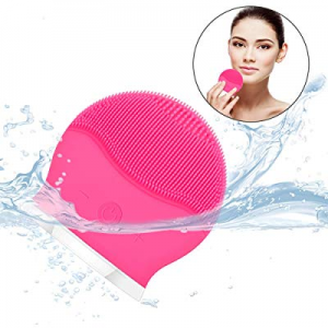 Facial Cleansing Brush, Waterproof Silicone Face Brush Face Massager Electric Exfoliate Smooth Skin