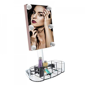 Makeup Vanity Mirror with Lights, Plug in Hollywood Professional Mirror with 6 LED Lights, 180 Degre