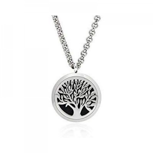 Jewellett Tree of Life Essential Oil Diffuser Necklace - Aromatherapy Jewelry - Hypoallergenic 316L