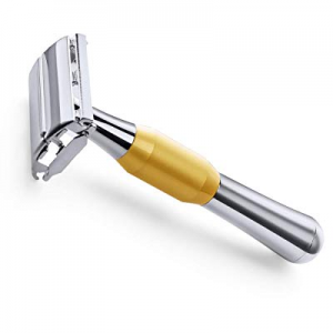 Men’s Safety Razor 100% Pure Brass Twin-Bladed Double Edge Razor Include 5pcs Imported Sweden Blade