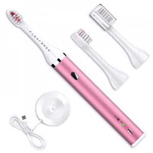 FLEXFORCE Electric Toothbrush for Adults, Rechargeable Toothbrush with 3 Modes and 2 Replacement Hea