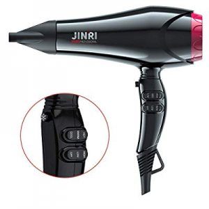 Jinri 1875W Professional Salon Hair Dryer for Faster Drying, Negative Ion Hair Blow Dryer with 2 Spe