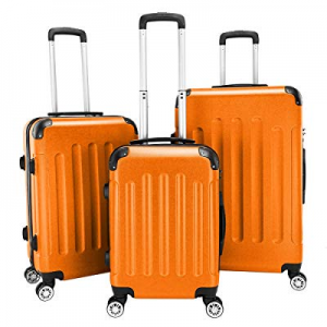 Lovinland Travel Luggage 3 Piece Set 20'' 24'' 28'' ABS Storage Suitcase