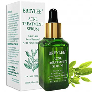 Acne Treatment Serum, BREYLEE Tea Tree Clear Skin Serum for Clearing Severe Acne, Breakout, Remover