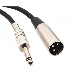 Devinal Unbalanced XLR Male to 1/4" Inch TS Mono Male Plug Audio Connector, 6.35mm to XLR Cable for