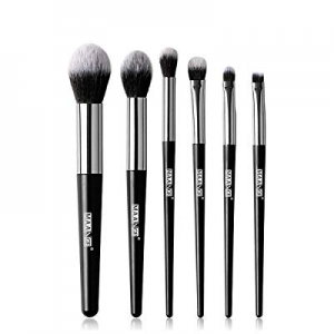 MAANGE Brush Set, 6 Pieces Premium Synthetic Powder Blush Eye shadow Brush Cosmetics Brushes Kit