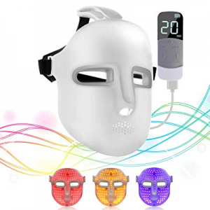 NEWKEY Led Light Therapy Facial Mask - Uses Newest Red / Blue / Yellow Light Therapy For Skin Rejuve