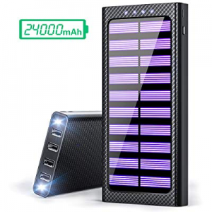 Solar Portable Charger 24000mAh Power Bank High-Speed Charging Huge Capacity External Battery Packs 