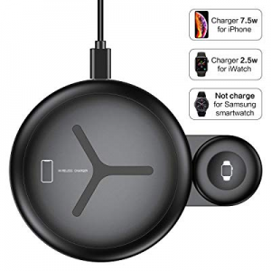 2 in 1 Wireless Charger FLOVEME 10W Wireless Charging Pad Qi Fast Wireless Charging Station Compatib