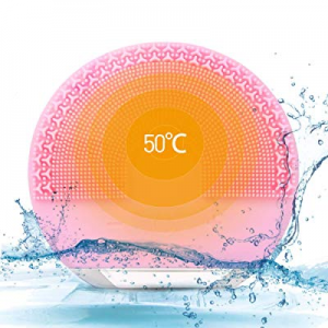 JOYYUM Sonic Facial Cleansing Brush Massager, Silicone Electric Face Cleanser Gentle Exfoliating Scr