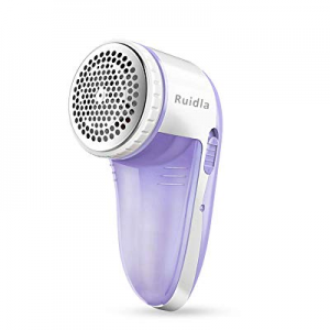 Fabric Shaver Defuzzer Ruidla Lint Remover with 2 Replaceable Stainless Steel 3-Blades, Rechargeable