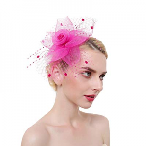 50.0% off NEW YOUNG Fascinator Hair Clip for Women Headwear Feather Fascinator hat Wedding Party C..