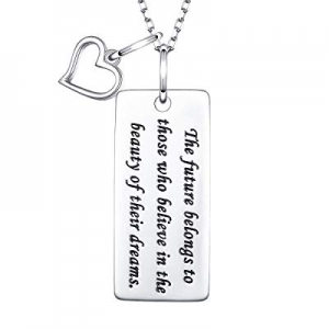 925 Sterling Silver The Future Belongs to Those Who Believe in The Beauty of Their Dreams Inspirat..