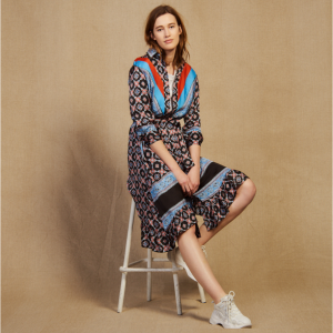 Sandro Paris FLOWING PRINTED 印花衬衫裙