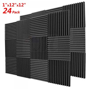 BEWAVE Acoustic Panels Soundproofing Acoustic Foam, Sound Proof Padding Wedge Tiles Curtain for Stud